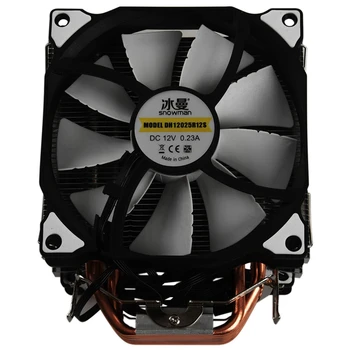 SNEŽAK M-T6 4PIN CPU Cooler Master 6 Heatpipe Dvojno Navijači 12 cm Hladilni Ventilator LGA775 1151 115X 1366 Podporo AMD 4437