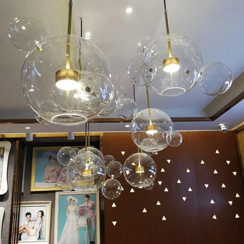 Sodobna Mickey Obliko Stekleno Kroglo LED Svetilka Obesek za Hotel dnevno Sobo, Cafe, Trgovino z Oblačili Razsvetljave v Zaprtih prostorih Dekoracijo