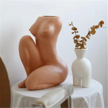Sodobna Svetlobno Razkošje Preprostega Nordijska Študija Doma Dekor Ustvarjalna Body Art Vaza Golih Kiparstvo Vaza A1755
