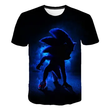 Sonic hedgehog Otrok Poletje T Shirt Dabbing Smešno Risanka Kratek Rokav T-Majice Za Fantje Dekleta, Vrhovi Otroci Tshirt 4T-14T