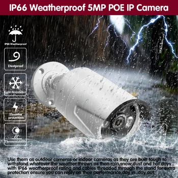 Sony IMX335 Home Security Ip Kamera Zunanja Nepremočljiva Bullet PC Kamere POE Gsm Cctv Kamere IR Nočno Vizijo Onvif 5mp Xmeye
