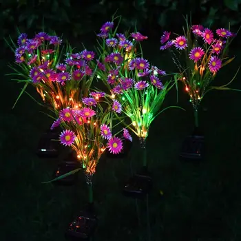 Sončne svetlobe LED chrysanthemum travnik lučka na prostem nepremočljiva vrtu vile oltarja hodnik, Božični okraski, fluorescentna svetilka