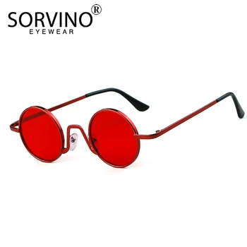 SORVINO 2020 Retro Ozek Krog Steampunk sončna Očala Moški Ženske blagovne Znamke Oblikovalec Očala Lady Mens Krog sončna Očala Odtenki SP152