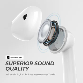SoundPEATS TrueAir QCC3020 Bluetooth 5.0 TWS Slušalke HiFi Stereo APTX Brezžični Čepkov CVC Šumov 30Hours Igra čas