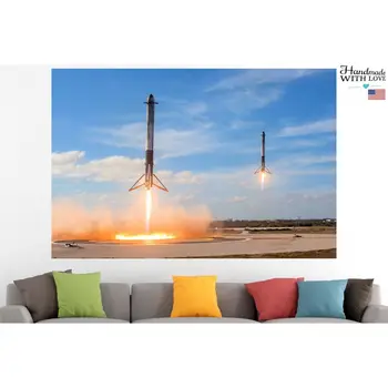 SpaceX Falcon Heavy Pin Up Soba Svile Plakat Stenske Nalepke Za Dekoracijo Darilo