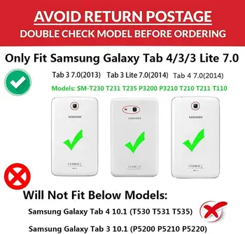 Srčkan Hrošč Risanka Tablet Pokrovček za Samsung Galaxy Tab 4/3/3 Lite 7.0
