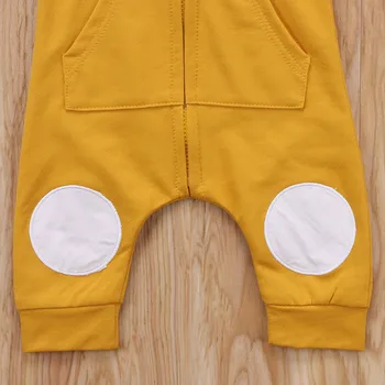 Srčkan Nosi Novorojenega Dojenčka Baby Boy Girl 0-24M Otroško Hooded Romper Jumpsuit Oblačila Obleko