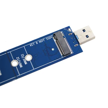 SSD M2, na USB Adapter M. 2 na USB Adapter B Tipko M. 2 SATA Protokol SSD Adapter NGFF za USB 3.0, SSD Kartice za 2230 2242 2260 2280 M2