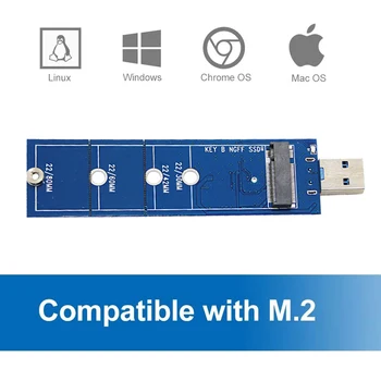 SSD M2, na USB Adapter M. 2 na USB Adapter B Tipko M. 2 SATA Protokol SSD Adapter NGFF za USB 3.0, SSD Kartice za 2230 2242 2260 2280 M2