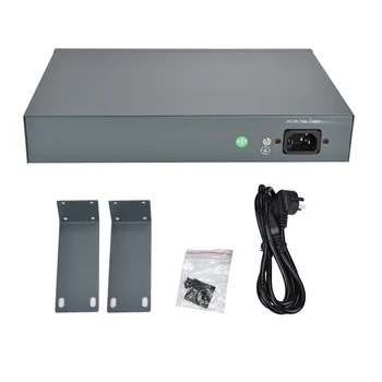 Standard 16CH 48V POE stikalo 250W Gigabit 10/100/1000Mpbs RJ45 15.4 W/30W IEEE 802.3 af/802.3 na 250M Za IP kamera Brezžična AP