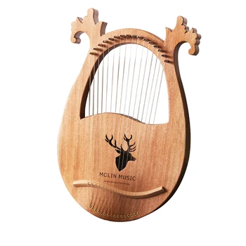 Stranka Zabava Masivnega Lesa Jasen Zvok Konkavno Oblikovanje Jelena Oblikovan Glasbeni Instrument, 6 Strune Liro Harfo Potovanja Prenosni