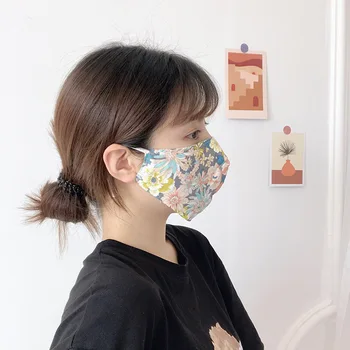 Stroj Masko Bombažno Krpo Nov Modni Trend Barvni Cvetlični Val Pika Masko Maska Za Enkratno Uporabo