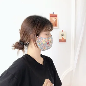 Stroj Masko Bombažno Krpo Nov Modni Trend Barvni Cvetlični Val Pika Masko Maska Za Enkratno Uporabo