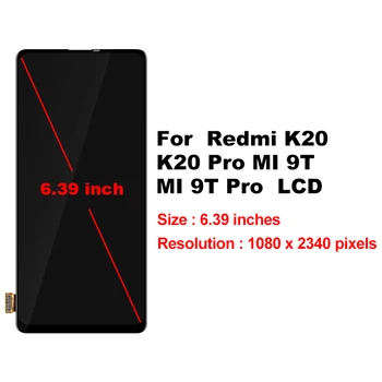 Super AMOLED Za Xiaomi MI 9T LCD 9T Pro Zaslon, Zaslon na Dotik, Računalnike Za Xiaomi Redmi K20 Pro LCD Zaslon K20 Nadomestni Del