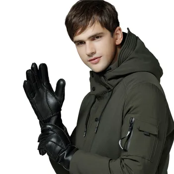 Super tople zimske rokavice za človeka, Ovčje usnje kašmir outdoor, jahanje ovce usnja rokavice za človeka, palčniki polno prsti