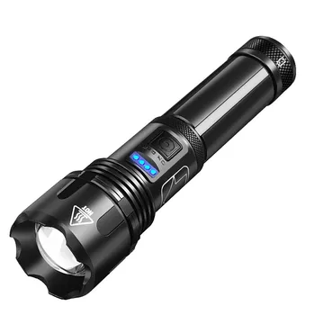 Svetilka na Prostem XHP50 LED Svetilka Taktično Lov USB Polnilna Svetilka baterijska Svetilka s Povečavo Lučka LED Bliskavica
