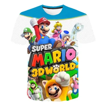 T-shirt 3D tiskanje Super Mario T-shirt, otroški modni T-shirt, fantje in dekleta fashion majica, podporo za prilagajanje.