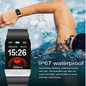 T1 Fitnes Watch Bluetooth Telesne Temperature, Merjenje Aktivnosti Tracker Nepremočljiva Šport Pametno Gledati Termometer Smart Band