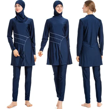 TaoBo 2020 Ženske Burkinis Islam 2 Kos Islamske Kopalke Skromno Muslimanskih Kopalke Polno Kritje Dolgimi Rokavi, Oblačila Hidžab Plažo Tiskanja