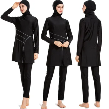 TaoBo 2020 Ženske Burkinis Islam 2 Kos Islamske Kopalke Skromno Muslimanskih Kopalke Polno Kritje Dolgimi Rokavi, Oblačila Hidžab Plažo Tiskanja