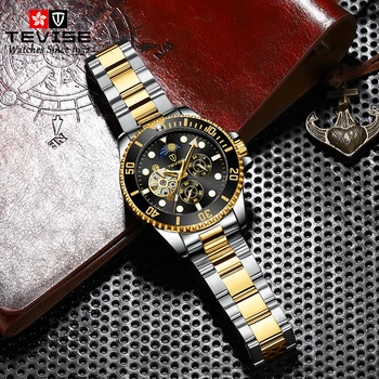 TEVISE International fashion men je mehanska ura ura nepremočljiva poslovnih glej mehanske samodejni watch modne ure