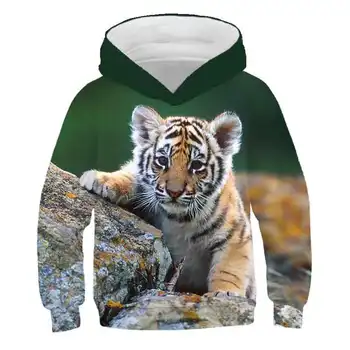 Tiger Kralj otroci Hoodies Moda Harajuku Sweatshirts Fant dekle Puloverji S skp Ulične Crewneck Trenirke Hoody Smešno Vrhovi