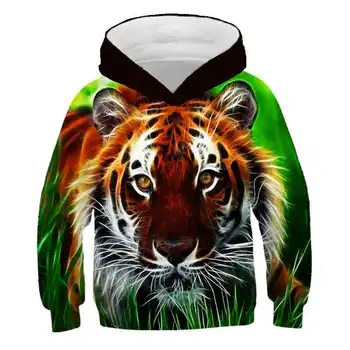 Tiger Kralj otroci Hoodies Moda Harajuku Sweatshirts Fant dekle Puloverji S skp Ulične Crewneck Trenirke Hoody Smešno Vrhovi
