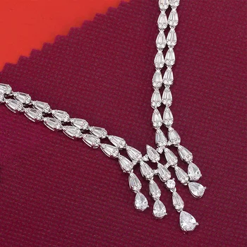 TIRIM Luksuznih Dubaj Elegantne Poročne Ogrlico iz za Ženske Kubičnih Cirkonij Poročni Nakit Sklopov Za Neveste Pribor jewelri