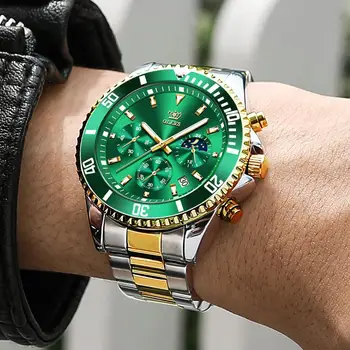 Top Blagovne Znamke Moških Watch Green Luxury Moda Nepremočljiva Quartz Ure Športne Iz Nerjavečega Jekla Potop Rolexable Ročno Uro Reloj Hombre 25530