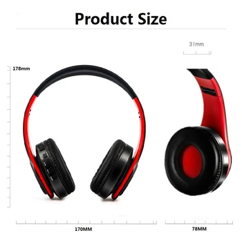 TOPROAD Nov Prihod Brezžične Bluetooth Slušalke Stereo Slušalke za Glasbo Nad Glavo, Slušalke, Slušalke z Mikrofonom za iphone, samsung