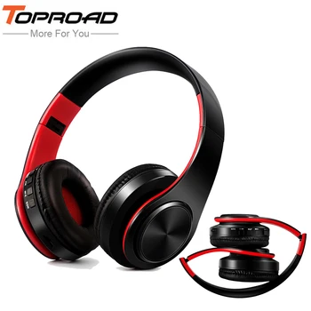 TOPROAD Nov Prihod Brezžične Bluetooth Slušalke Stereo Slušalke za Glasbo Nad Glavo, Slušalke, Slušalke z Mikrofonom za iphone, samsung