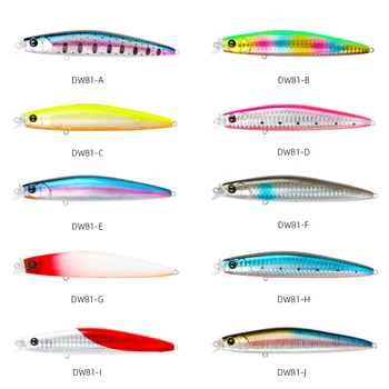 TSURINOYA DW81Minnow Fishing Lure 110mm za 15,5 g Plavajoče 40-80 cm Kakovost Profesionalno Težko Vaba za Morske Jerkbait Ščuka Morje