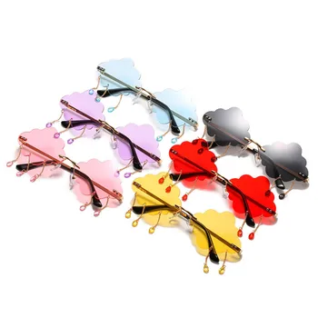 TTLIFE Moda Rimless sončna Očala Ženske Letnik Oblaki Tassel Steampunk sončna Očala brez okvirjev Moških Punk Očala Odtenkov, Unisex 25708