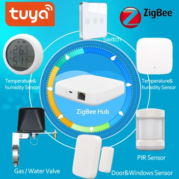 Tuya Zigbee Alarm Kit Smart Home PIR Senzor Vrat Senzor Temperature&Vlažnosti, Senzor za Avtomatizacijo Doma Scene Varnosti Smartlife