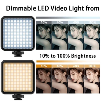 Ulanzi VL81 3200k-5600K 850LM 6,5 W Zatemniti Mini LED Video Luč Pametni SLR Fotoaparat Baterije Vlog Fill Light