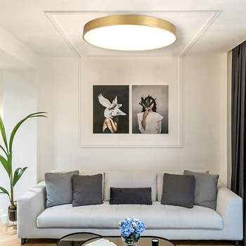 Ultra-tanek LED stropna svetilka zlato nitko namestitev površine dnevna soba, spalnica oddaljeni dom dekoracija razsvetljava 22228