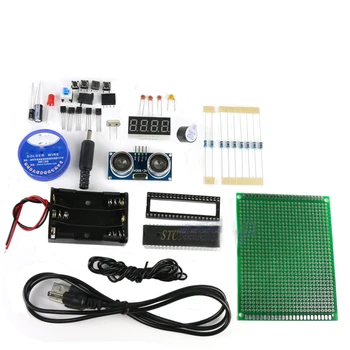 Ultrazvočno Range Finder 51 Single Chip STC89C52 Elektronski Univerzalni Krovu Proizvodnje Maker DIY Kit 4435