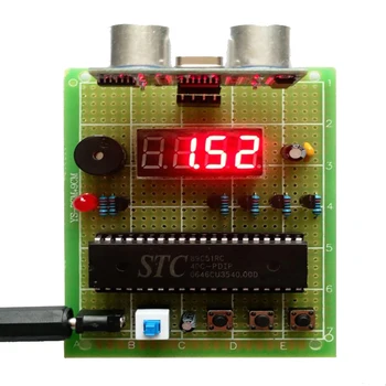 Ultrazvočno Range Finder 51 Single Chip STC89C52 Elektronski Univerzalni Krovu Proizvodnje Maker DIY Kit