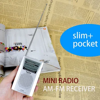 Univerzalni Mini AM/FM Radio Svetu Sprejemnik Vgrajen Zvočnik Prenosni Radio BC-R60