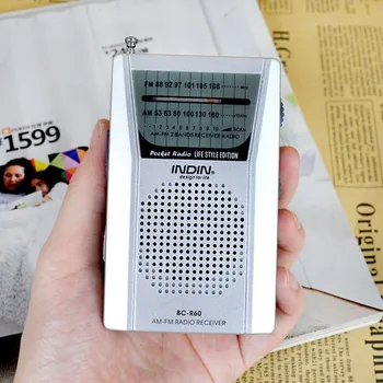 Univerzalni Mini AM/FM Radio Svetu Sprejemnik Vgrajen Zvočnik Prenosni Radio BC-R60