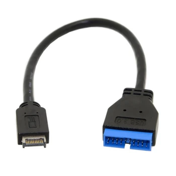 USB 3.1 Tip-C Mini 20 Pin Sprednja Plošča Kabel Glavi USB 3.0 Standard 20Pin Glava Podaljšek 30 cm Za Asus matična plošča