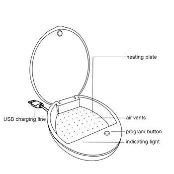 USB Elektronski Slušni Pripomočki Dehumidifier sušenje polje Slušni aparat za Nego Orodje Majhen in Prenosen Čas za Lase za Sluh Naprav