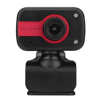 USB, HD Spletna kamera z vgrajenim Mikrofonom 2LED Night Vision Clip-on Spletna Kamera za Windows 10 8 7 XP Rdeče USB, HD Webcam PC Kamera 5077