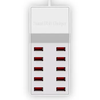 USB Smart Polnilec 10 Vrata USB Hub Hitro polnilno Postajo Power Adapter Univerzalni za Telefon iPhone 8 Plus X iPad, Samsung Huawei