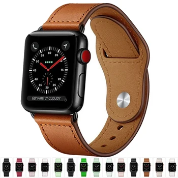 Usnjeni trak Za Apple watch band 44 mm 40 mm iWatch band 42mm 38 mm Pravega Usnja pas, zapestnica Apple gledati serije 5 4 3 2 SE 6