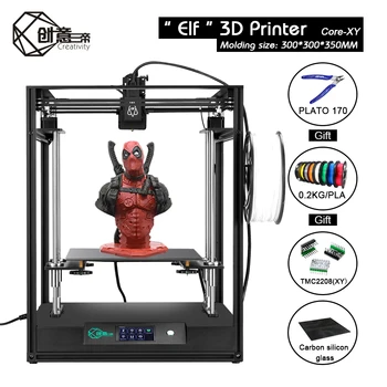 Ustvarjalnost 3d printer Kit ELF CoreXY 3d tiskalnik DIY Maske Magnetni Graditi Ploščo Nadaljevanje Izpada Printing KIT