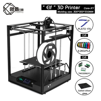 Ustvarjalnost 3d printer Kit ELF CoreXY 3d tiskalnik DIY Maske Magnetni Graditi Ploščo Nadaljevanje Izpada Printing KIT