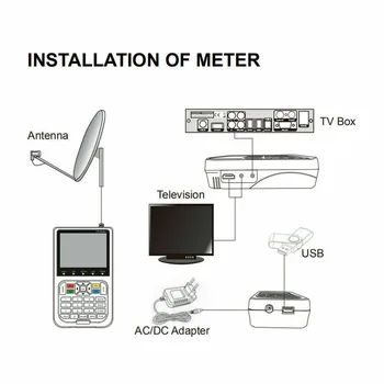 V8 Finder Meter Digitalni Satelitski Signal Finder 3,5