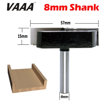 VAAA 1PC 8 mm Kolenom Čiščenje Dno Usmerjevalnik Bitov z 8 mm Kolenom,2-3/16 Rezanje Premer Površine za Skobljanje Usmerjevalnik Bit