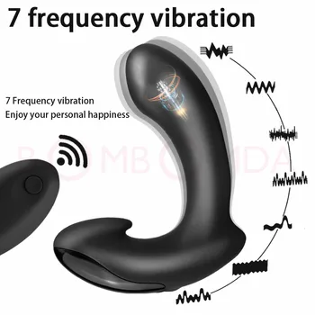 Vibracijska Prostate Massager Moški Analni Čep APP Nadzor Analni Vibrator Zmogljive Motorje, Vzorci Rit Silikonski Sex Igrače za Odrasle